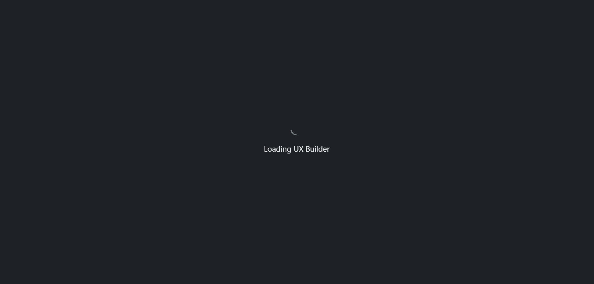 lỗi Loading UX Builder